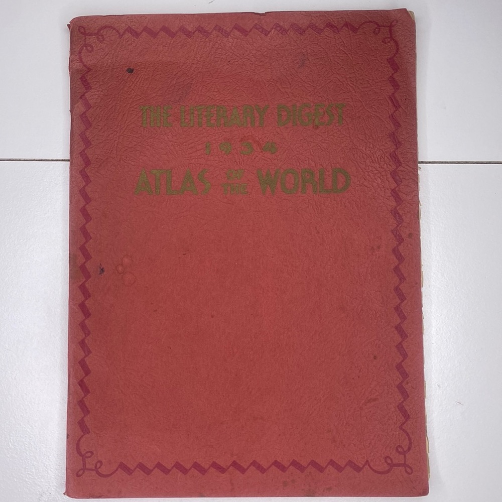 Vintage World Atlas “The Literary Digest 1934 Atlas Of The World”